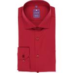 Rote Unifarbene Langärmelige Redmond Kentkragen Hemden mit Kent-Kragen aus Baumwolle für Herren für den für den Frühling 