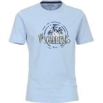 Hellblaue Kurzärmelige Redmond Rundhals-Ausschnitt T-Shirts aus Baumwolle Größe 8 XL für den für den Sommer 