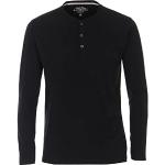 Schwarze Unifarbene Langärmelige Redmond T-Shirts für Herren Größe XL 