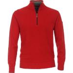 Reduzierte Rote Casual Langärmelige Redmond Herrentroyer mit Reißverschluss aus Baumwolle Größe 4 XL für den für den Herbst 