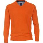 Reduzierte Orange Langärmelige Redmond V-Ausschnitt Wintermode aus Baumwolle für Herren Größe 4 XL für den für den Herbst 