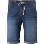 Dunkelblaue redpoint Jeans-Bermudas aus Denim für Herren Übergrößen Große Größen für den für den Sommer 