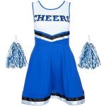 Blaue Cheerleader-Kostüme für Damen 