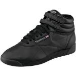 Schwarze Reebok Classic High Top Sneaker & Sneaker Boots mit Klettverschluss aus Leder leicht für Damen 