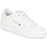 Reduzierte Weiße Reebok Classic Club C 85 Low Sneaker aus Leder für Damen Größe 40,5 