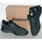 Schwarze Reebok Pump Slip-on Sneaker ohne Verschluss aus Mesh für Herren Größe 42,5 