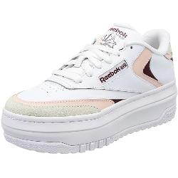 Reebok Damen Club C Extra Sneaker, FTWR White eventuell Pink F23 R Classic Maroon F23, 35.5 EU