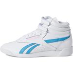 Reebok Damen Freestyle Hi High Top Sneaker, Weiß/Pink Glow/Radiant Aqua, 7
