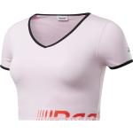 Rosa Sportliche Reebok MYT T-Shirts für Damen Größe L 