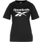 Reduzierte Schwarze Reebok Identity T-Shirts aus Baumwolle für Damen Größe XS 