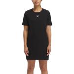 Reduzierte Schwarze Sportliche Reebok Shirtkleider aus Baumwolle für Damen Größe S 
