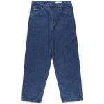 Graue Streetwear REELL Baggy Jeans & Loose Fit Jeans mit Reißverschluss aus Denim für Herren Größe XXL Weite 30, Länge 30 