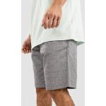 Graue Streetwear REELL Chino-Shorts aus Leinen für Herren Größe XXL 
