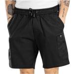 Schwarze REELL Cargo-Shorts aus Baumwolle für Herren Größe L 