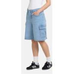 Hellblaue REELL Baggy-Shorts aus Baumwolle für Damen Größe XXL für den für den Sommer 