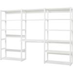 Weiße hoppekids Bücherregale für Kinderzimmer aus Holz Breite 250-300cm, Höhe 150-200cm, Tiefe 50-100cm 3-teilig 