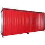 Regalcontainer BAUER CEN 59-2, Stahl, Schiebetor, B 6255 x T 1550 x H 2980 mm, rot