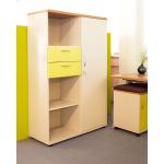 Anthrazitfarbene Unifarbene Büroschränke & Home Office Schränke aus Birke Breite 100-150cm, Höhe 150-200cm, Tiefe 0-50cm 