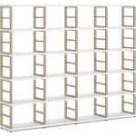 Weiße Moderne Regalraum Holzregale aus Massivholz Breite 150-200cm, Höhe 150-200cm, Tiefe 150-200cm 