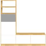 Weiße Pickawood Holzregale lackiert aus Massivholz mit Schublade Breite 150-200cm, Höhe 150-200cm, Tiefe 0-50cm 