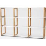 Weiße Moderne Doncosmo Bücherregale lackiert aus Massivholz Breite 150-200cm, Höhe 100-150cm, Tiefe 0-50cm 