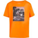 Braune Melierte Sportliche Kurzärmelige Regatta Kinder T-Shirts aus Polyester für Jungen Größe 152 für den für den Sommer 