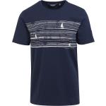 Marineblaue Melierte Regatta T-Shirts für Herren Größe XXL 