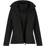 Schwarze Wasserdichte Regatta 3-in-1 Jacken mit Reißverschluss mit Kapuze für Damen Größe S 