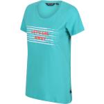 Türkise Kurzärmelige Regatta T-Shirts aus Baumwolle für Damen Größe S für den für den Sommer 