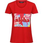 Rote Melierte Regatta T-Shirts für Damen Größe L 