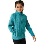Reduzierte Cyanblaue Atmungsaktive Regatta Stehkragen Fleecejacken für Kinder mit Reißverschluss aus Fleece für Mädchen Größe 128 