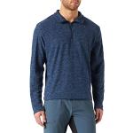 Marineblaue Melierte Regatta Herrenfleecepullover & Herrenfleeceshirts mit Reißverschluss aus Frottee Größe XL 