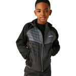 Reduzierte Schwarze Atmungsaktive Regatta Kinderkapuzenjacken mit Reißverschluss aus Polyester für Jungen Größe 116 