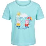 Blaue Kurzärmelige Regatta Peppa Wutz Rundhals-Ausschnitt Kinder T-Shirts mit Schweinemotiv aus Jersey für Mädchen 