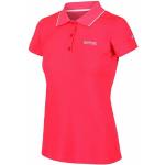 Reduzierte Pinke Sportliche Kurzärmelige Regatta V-Ausschnitt Kurzarm-Poloshirts aus Polyester für Damen Größe XS für den für den Frühling 