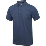 Reduzierte Blaue Sportliche Kurzärmelige Regatta V-Ausschnitt Kurzarm-Poloshirts aus Baumwolle für Herren Größe S für den für den Sommer 