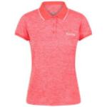 Peachfarbene Melierte Kurzärmelige Regatta Kurzarm-Poloshirts aus Jersey für Damen Größe M für den für den Frühling 