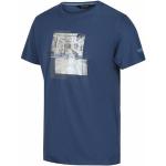 Reduzierte Blaue Casual Kurzärmelige Regatta Rundhals-Ausschnitt T-Shirts aus Baumwolle für Herren Größe S für den für den Sommer 