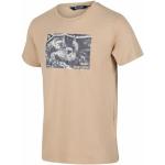 Reduzierte Braune Casual Kurzärmelige Regatta Rundhals-Ausschnitt T-Shirts aus Baumwolle für Herren Größe S für den für den Sommer 