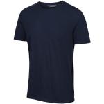 Reduzierte Marineblaue Casual Kurzärmelige Regatta Rundhals-Ausschnitt T-Shirts aus Baumwolle für Herren Größe M für den für den Sommer 