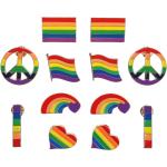 LGBT Metallanstecknadeln mit Herz-Motiv 