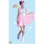Sterne Skater Ärmellose Mini U-Ausschnitt Sommerkleider aus Polyester für Damen für den für den Sommer 