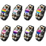 Geflochtene Retro LGBT Lesbian Pride Wickelarmbänder aus Leder für Damen 