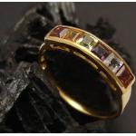 Goldene Peridot Ringe aus Gold 14 Karat mit Amethyst Größe 54 