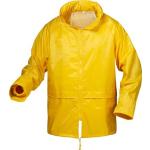 Gelbe Wasserdichte Ede Regenjacken aus Vinyl mit Kapuze für Damen Größe M 