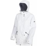Reduzierte Weiße Wasserdichte Atmungsaktive Regatta Kapuzenmäntel aus Polyester mit Kapuze für Damen Größe S 