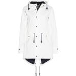 Weiße Wasserdichte BMS Oeko-Tex Regenmäntel mit Reißverschluss aus PU für Damen Größe L 