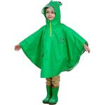 Grüne Unifarbene Wasserdichte Atmungsaktive Kinderregenoveralls mit Giraffen-Motiv mit Reißverschluss für Mädchen 
