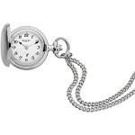 Silberne Regent Runde Quarz Savonnette mit arabischen Ziffern mit Plexiglas-Uhrenglas für Herren 