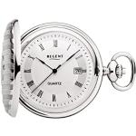 Reduzierte Silberne Regent Runde Quarz Savonnette aus Acrylglas mit römischen Zahlen mit Plexiglas-Uhrenglas für Herren 